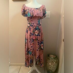Xhilaration NWT high-low floral dress size medium feminine floral flirty maxi